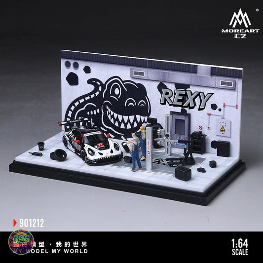 [PREORDER] MoreArt iLZ - Rexy Skeleton Garage Diorama Set 901212 – 1:64 MoreArt Diorama Model