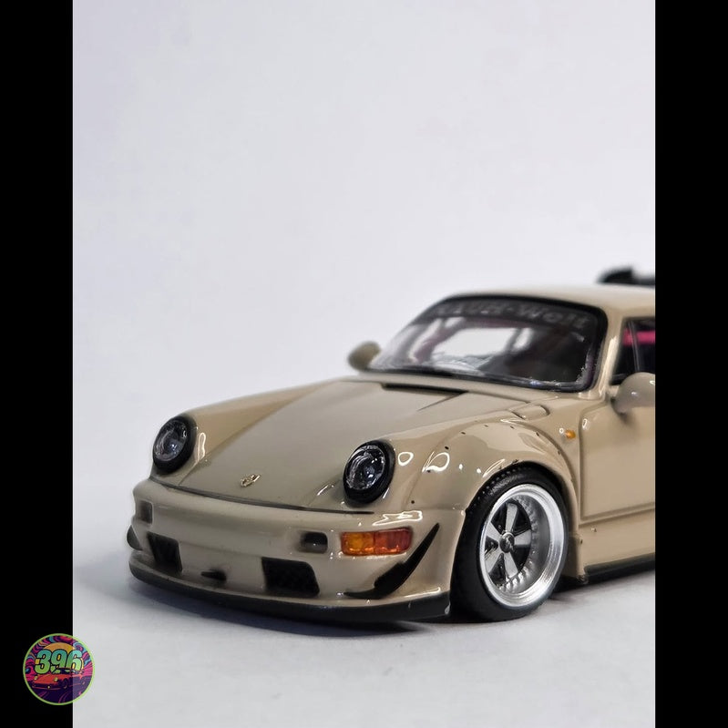 TimeMicro - RWB Porsche 964 in Cream – 1:64 TimeMicro Diecast Model