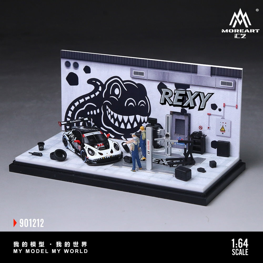 [PREORDER] MoreArt iLZ - Rexy Skeleton Garage Diorama Set 901212 – 1:64 MoreArt Diorama Model