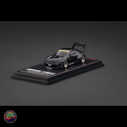 Ignition Model - Porsche RWB 993 RAUH-Welt in Black – 1:64 Ignition Model Diecast Model