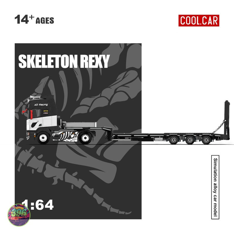 [PREORDER] Cool Car - Scania Flatbed Skeleton Rexy Truck – 1:64 Cool Car Diecast Model