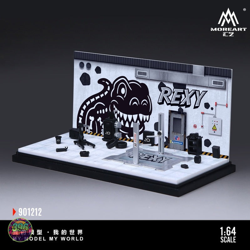 [PREORDER] MoreArt iLZ - Rexy Skeleton Garage Diorama Set 901212 – 1:64 MoreArt Diorama Model
