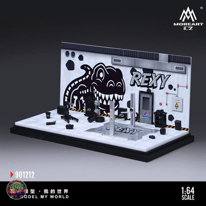 [PREORDER] MoreArt iLZ - Rexy Skeleton Garage Diorama Set 901212 – 1:64 MoreArt Diorama Model