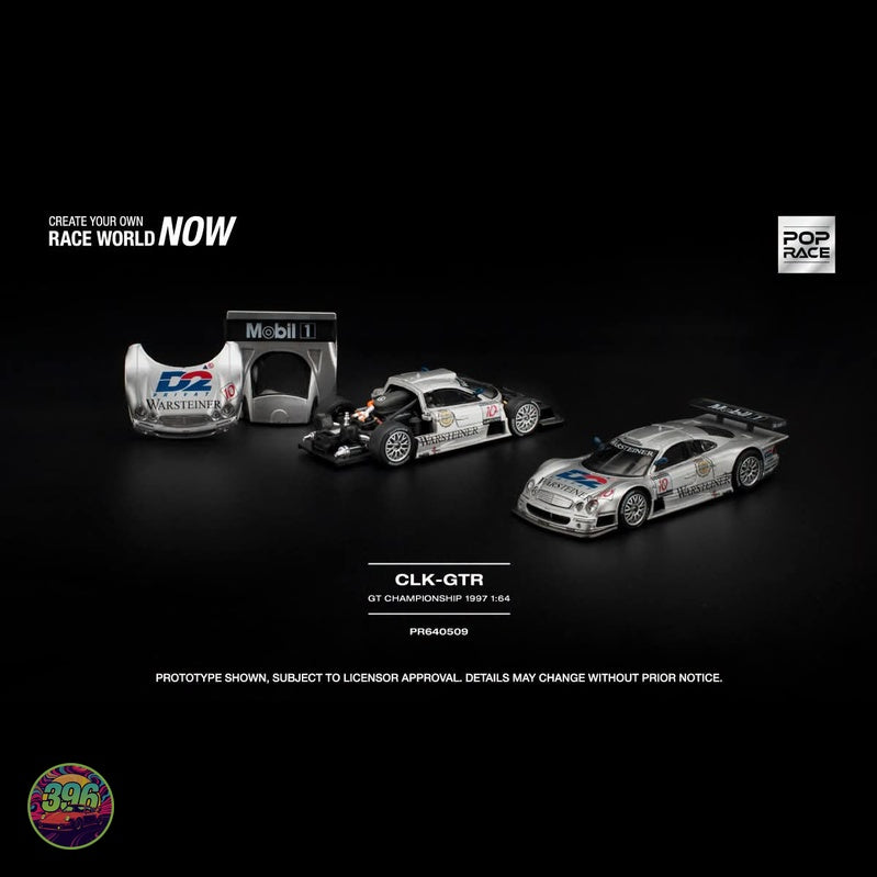 [PREORDER] PopRace - Mercedes-Benz CLK-GTR Warsteiner #10 GT Championship 1997 – 1:64 PopRace Diecast Model PR640509