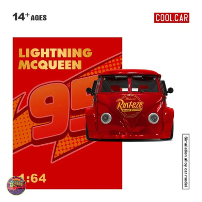 Cool Car - Lightning McQueen VW T1 Pickup 'Medicated Bumper Ointment' – 1:64 Cool Car Diecast Model