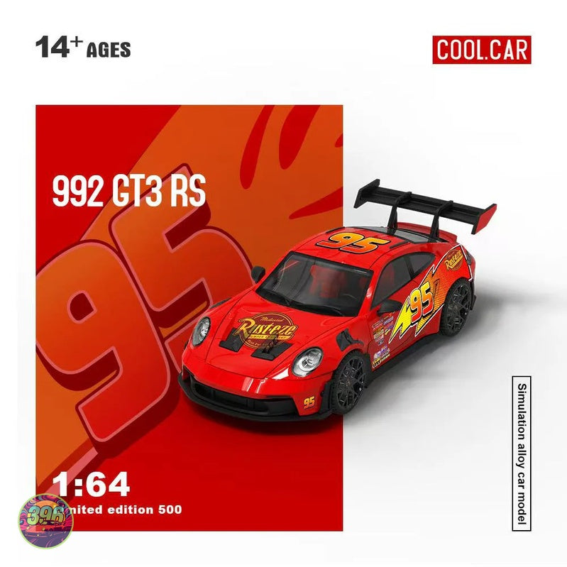 [PREORDER] Cool Car - Porsche 992 GT3 RS Lightning McQueen #95 – 1:64 Cool Car Diecast Model
