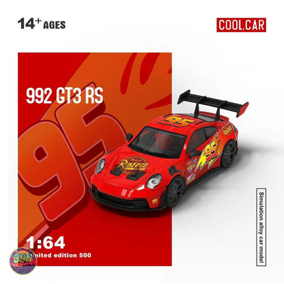 [PREORDER] Cool Car - Porsche 992 GT3 RS Lightning McQueen #95 – 1:64 Cool Car Diecast Model