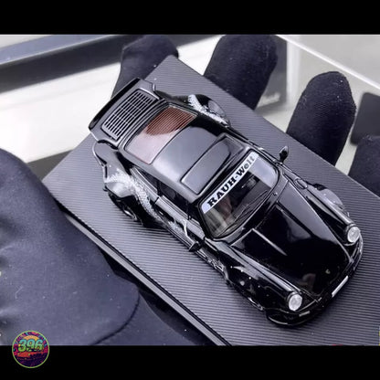 MyModelCollect - RWB Porsche 964 Dragon Livery in Black – 1:64 MyModelCollect Diecast Model