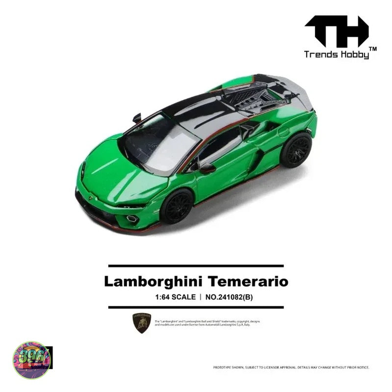 Trends Hobby - Lamborghini Temerario in Green with Black Stripes – 1:64 NO.241082(B) Trends Hobby Diecast Model