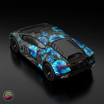 [PREORDER] Hot Wheels - Supercar Blondie Lamborghini Huracán Blue Floral Wrap – 1:64 Hot Wheels Diecast Model