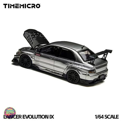 TimeMicro - Mitsubishi Lancer Evolution IX Voltex Silver – 1:64 TimeMicro Diecast Model