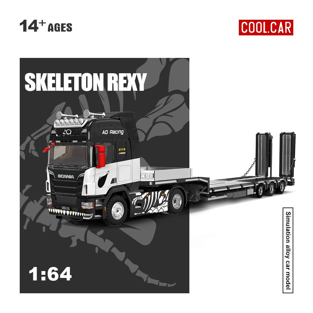 [PREORDER] Cool Car - Scania Flatbed Skeleton Rexy Truck – 1:64 Cool Car Diecast Model