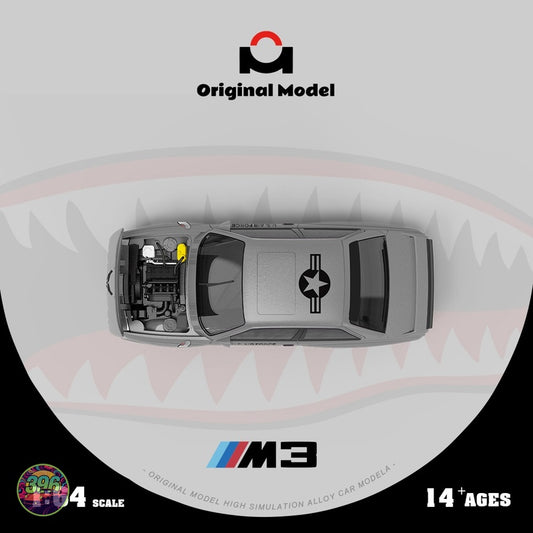 [PREORDER] Original Model - BMW E30 M3 U.S. Air Force Shark Mouth Livery – 1:64 Original Model Diecast Model