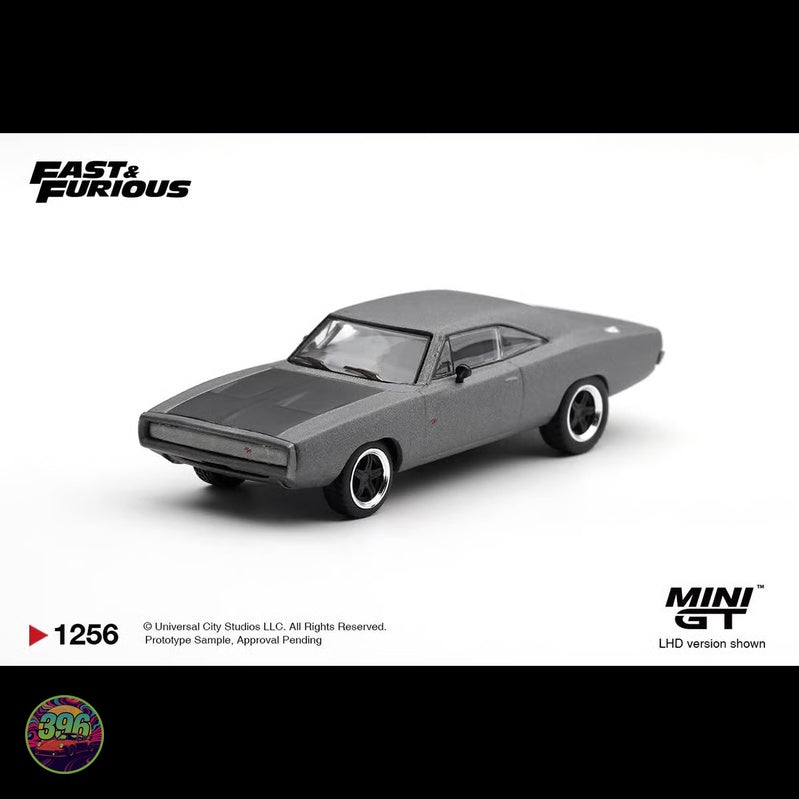 [PREORDER] Mini GT - 1970 Dodge Charger R/T (Fast & Furious) in Grey Metallic – 1:64 Mini GT Diecast Model #1256