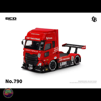 [PREORDER] GCD x LBWK Trucks - Head Super Silhouette Red-Black No.790 – 1:64 GCD Diecast Model