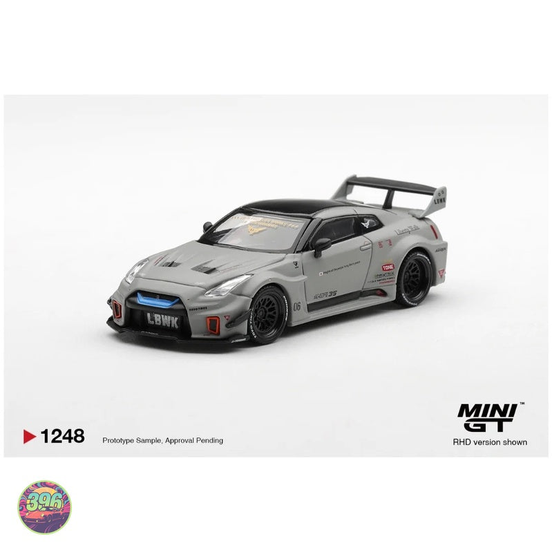 Mini GT - Nissan LB-Silhouette WORKS GT 35GT-RR Ver.1 Matt Grey – 1:64 Mini GT Diecast Model
