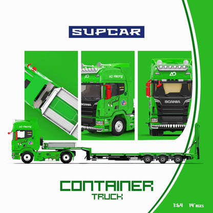 [PREORDER] Cool Car - Scania Flatbed Container Truck AO Racing Livery – 1:64 Cool Car Diecast Model