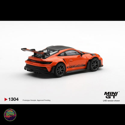 [PREORDER] Mini GT 1304 - Porsche 911 GT3 RS in Orange with Black Graphics – 1:64 Mini GT Diecast Model