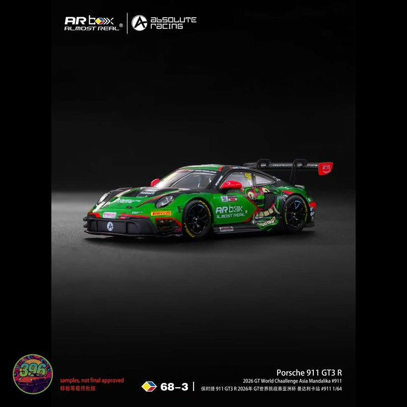 [PREORDER] Almost Real x Absolute Racing - Porsche 911 GT3 R #911 2026 GT World Challenge Asia Mandalika – 1:64 Almost Real Diecast Model
