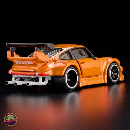 [PREORDER] Hot Wheels RLC - Porsche 930 RWB RAUH-Welt Begriff in Orange – 1:64 Hot Wheels Diecast Model