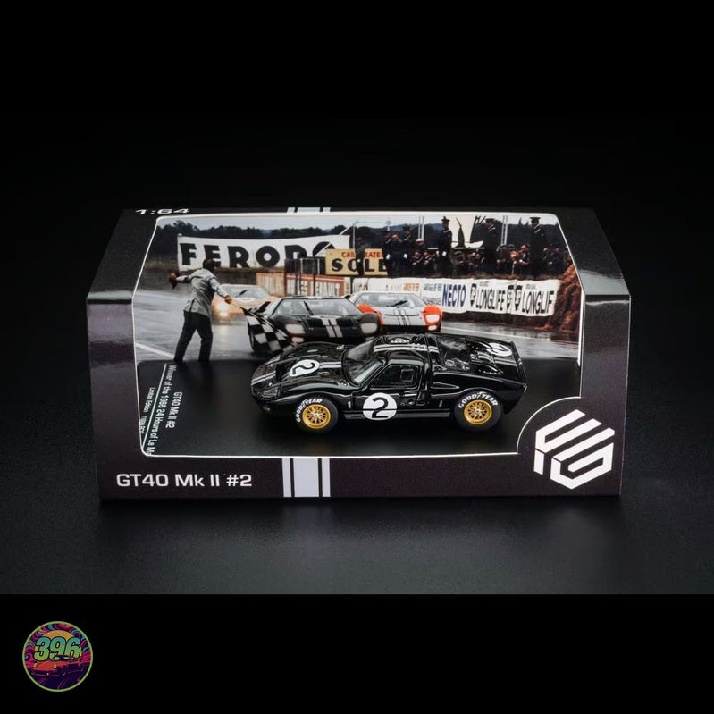 [PREORDER] FG Model - Ford GT40 Mk II #2 1966 Le Mans Winner Black Livery – 1:64 FG Model Diecast Model