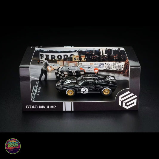 [PREORDER] FG Model - Ford GT40 Mk II #2 1966 Le Mans Winner Black Livery – 1:64 FG Model Diecast Model