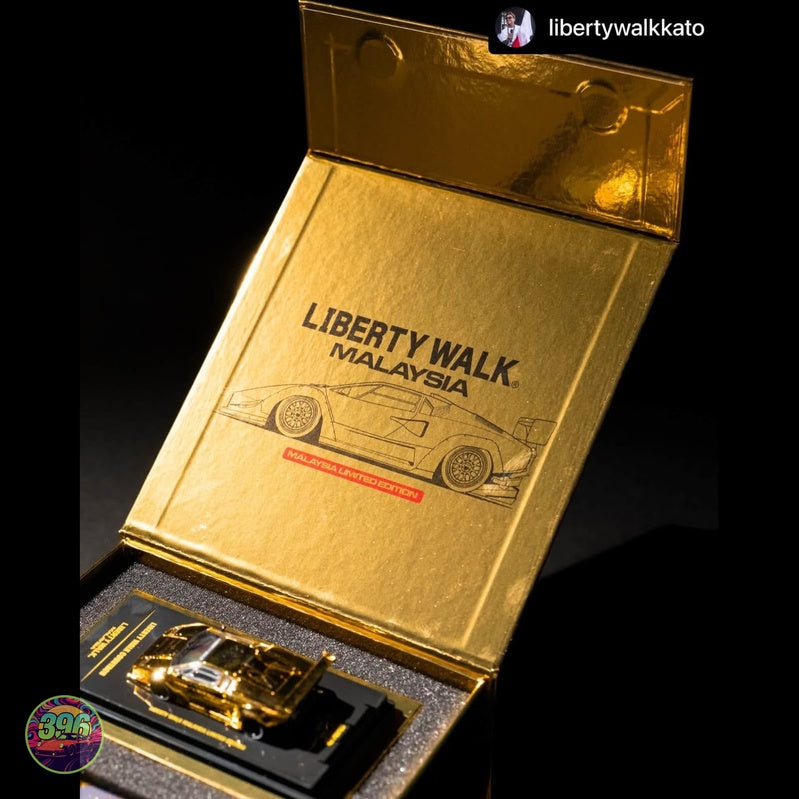Inno64 - Liberty Walk Malaysia Limited Edition Lamborghini Countach in Gold – 1:64 Inno64 Diecast Model