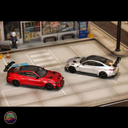 [PREORDER] StreetWarrior - BMW M4 G82 GTR Flossmann Full Widebody Kit in White – 1:64 StreetWarrior Diecast Model