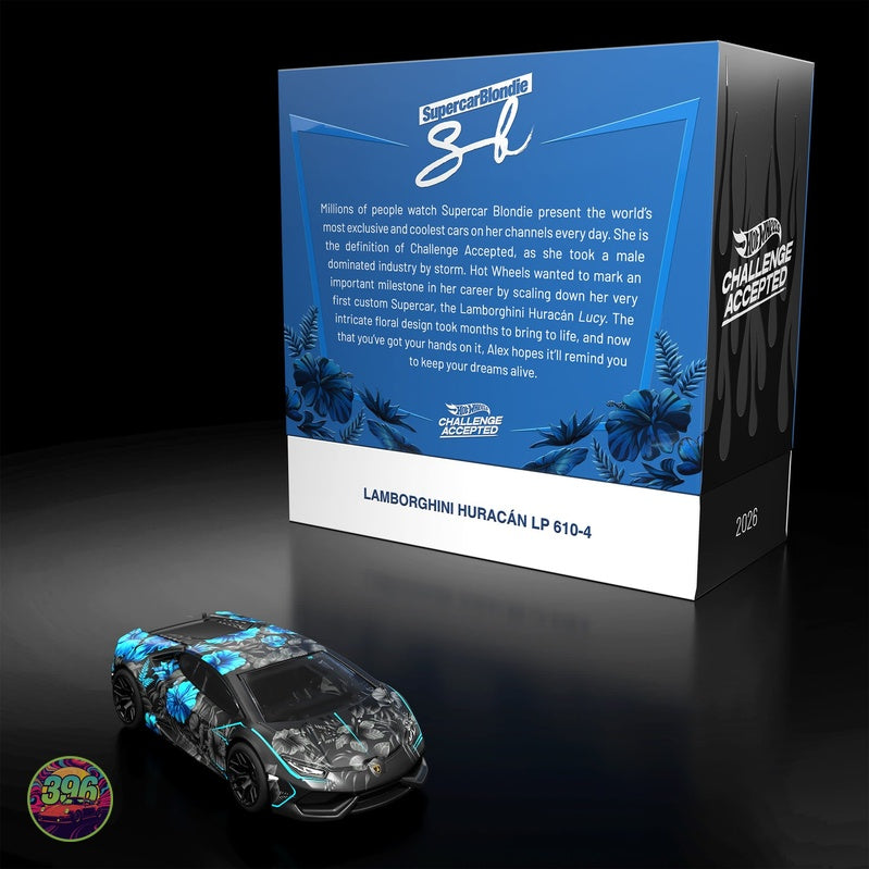 [PREORDER] Hot Wheels - Supercar Blondie Lamborghini Huracán Blue Floral Wrap – 1:64 Hot Wheels Diecast Model
