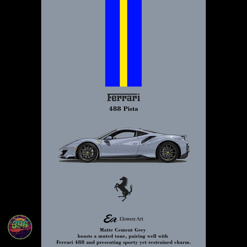 [PREORDER] Elowen Art - Ferrari 488 Pista in Rosso Corsa Red – 1:64 Elowen Art Diecast Model