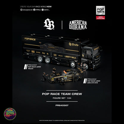 [PREORDER] Pop Race - Pop Race Team Crew Figure Set PR640567 – 1:64 Pop Race Diecast Figures