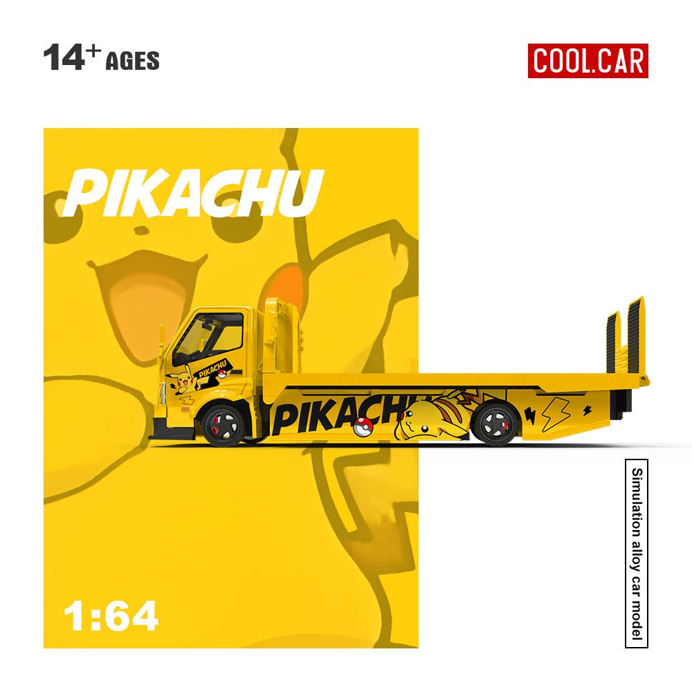 [PREORDER] Cool Car - Pikachu H300 Flatbed Transport Trailer – 1:64 Cool Car Diecast Model