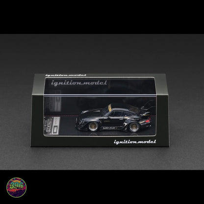 Ignition Model - Porsche RWB 993 RAUH-Welt in Black – 1:64 Ignition Model Diecast Model