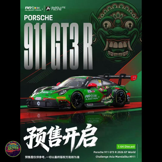 [PREORDER] Almost Real x Absolute Racing - Porsche 911 GT3 R #911 2026 GT World Challenge Asia Mandalika – 1:64 Almost Real Diecast Model