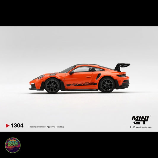 [PREORDER] Mini GT 1304 - Porsche 911 GT3 RS in Orange with Black Graphics – 1:64 Mini GT Diecast Model