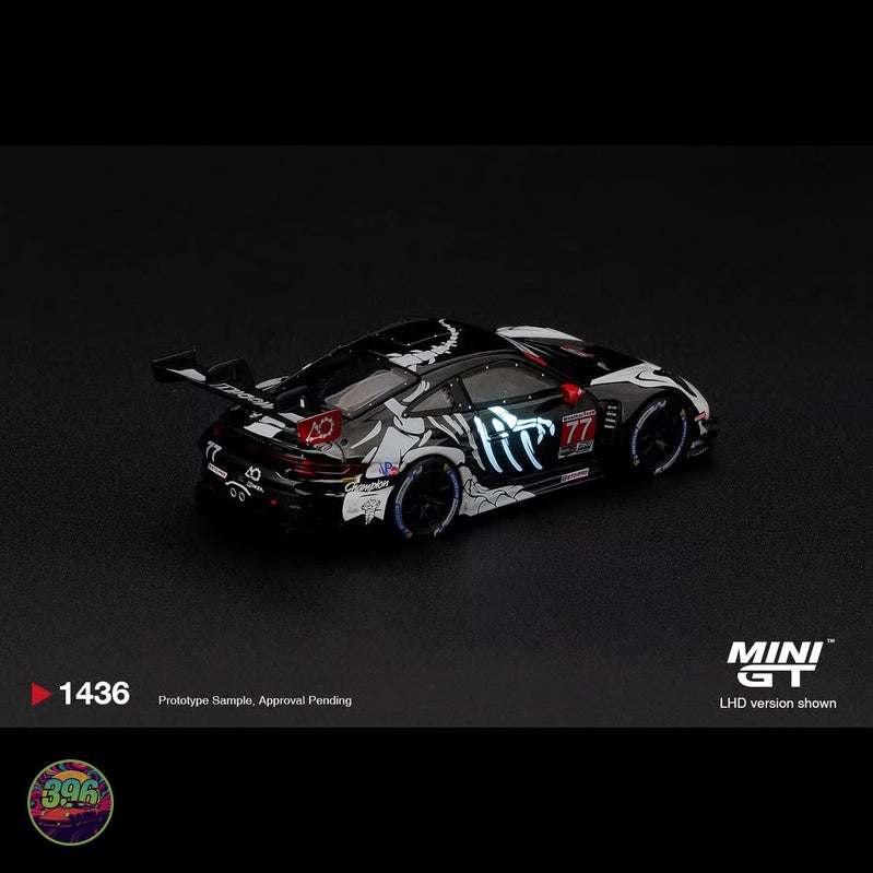 [PREORDER] Mini GT – Porsche 911 GT3 R #77 Craft Bamboo Racing Shark Livery – 1:64 Mini GT Diecast Model