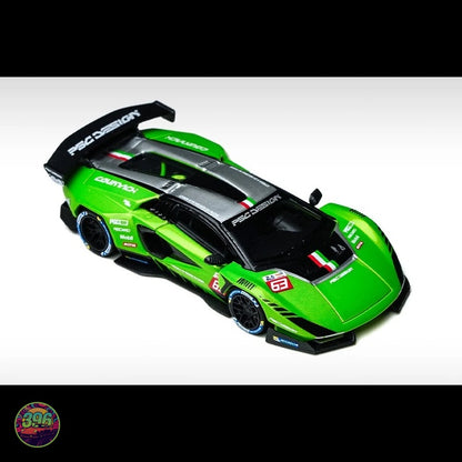 TimeMicro x PSC Design - Lamborghini Countach LPI 800-4 'V' in Vibrant Green – 1:64 TimeMicro Diecast Model