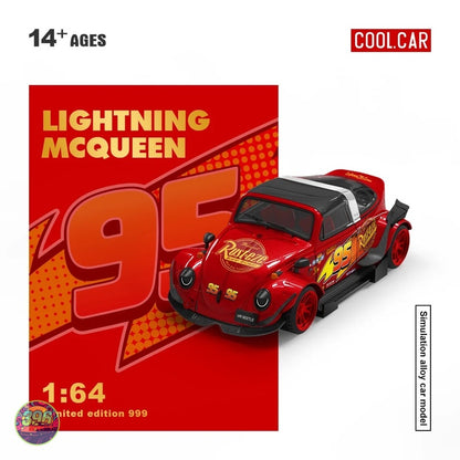 Cool Car - Lightning McQueen VW Beetle #95 Rust-eze Livery – 1:64 Cool Car Diecast Model