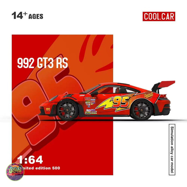 [PREORDER] Cool Car - Porsche 992 GT3 RS Lightning McQueen #95 – 1:64 Cool Car Diecast Model