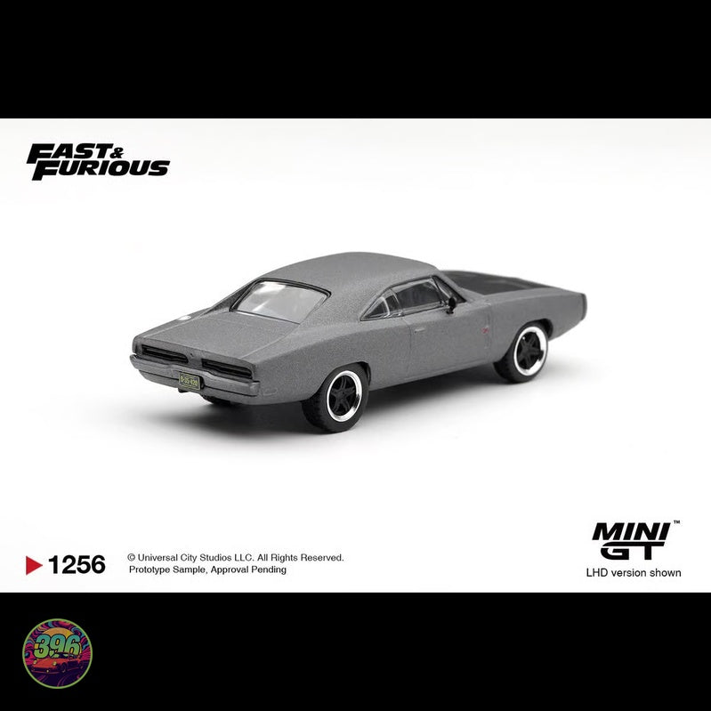 [PREORDER] Mini GT - 1970 Dodge Charger R/T (Fast & Furious) in Grey Metallic – 1:64 Mini GT Diecast Model #1256