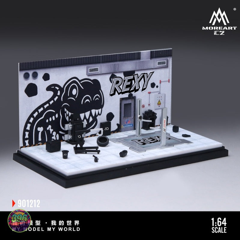 [PREORDER] MoreArt iLZ - Rexy Skeleton Garage Diorama Set 901212 – 1:64 MoreArt Diorama Model