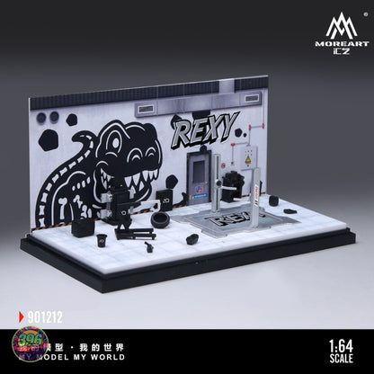 [PREORDER] MoreArt iLZ - Rexy Skeleton Garage Diorama Set 901212 – 1:64 MoreArt Diorama Model