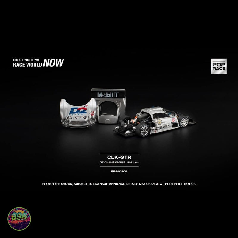 [PREORDER] PopRace - Mercedes-Benz CLK-GTR Warsteiner #10 GT Championship 1997 – 1:64 PopRace Diecast Model PR640509