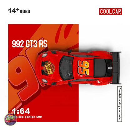 [PREORDER] Cool Car - Porsche 992 GT3 RS Lightning McQueen #95 – 1:64 Cool Car Diecast Model