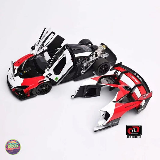 [PREORDER] LCD Models - McLaren Senna GTR Red/Black with Engine Display – 1:18 LCD Models Diecast Model