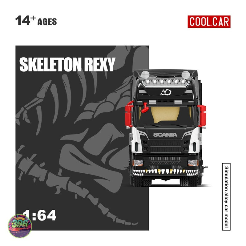[PREORDER] Cool Car - Scania Flatbed Skeleton Rexy Truck – 1:64 Cool Car Diecast Model