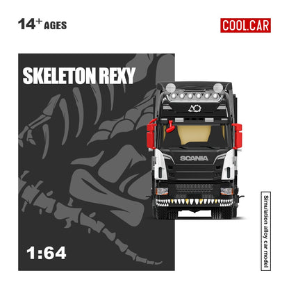 [PREORDER] Cool Car - Scania Flatbed Skeleton Rexy Truck – 1:64 Cool Car Diecast Model