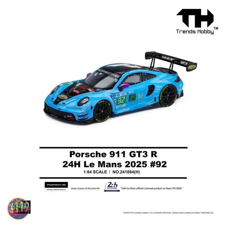 Trends Hobby - Porsche 911 GT3 R #92 Manthey 1st Phorm 2025 LeMans 24H LMGT3 Winner – 1:64 Trends Hobby Diecast Model