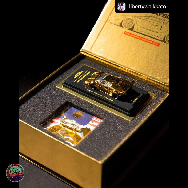 Inno64 - Liberty Walk Malaysia Limited Edition Lamborghini Countach in Gold – 1:64 Inno64 Diecast Model
