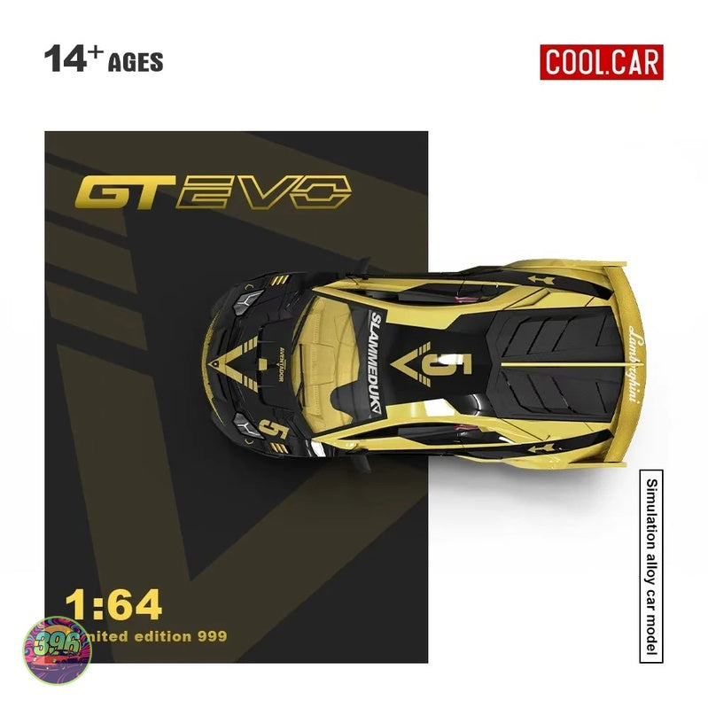 Cool Car - Lamborghini Aventador GT EVO V5 Black Gold – 1:64 Cool Car Diecast Model